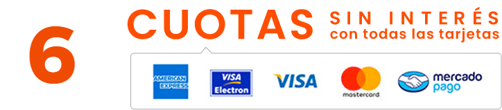 6 cuotas sin interés con tarjetas y Mercado Pago