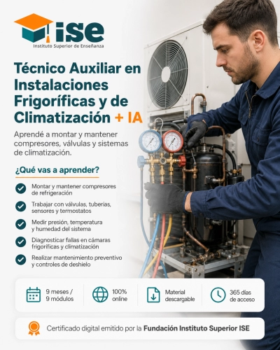 Técnico Auxiliar en Instalaciones Frigoríficas y de Climatización + IA