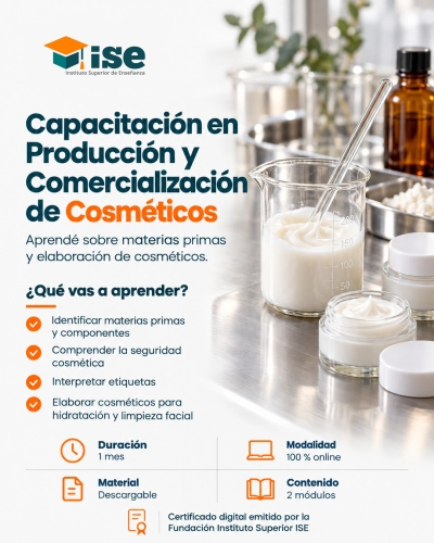 Capacitación en Producción y Comercialización de Cosméticos