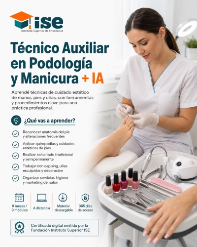 Técnico Auxiliar en Podología y Manicura + IA