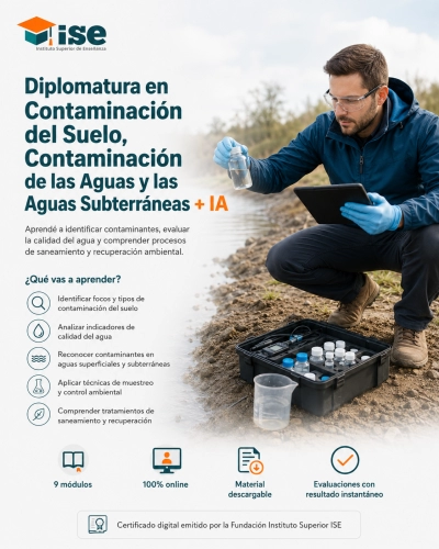 Diplomatura en Contaminación del Suelo, Contaminación de las Aguas y las Aguas Subterráneas + IA