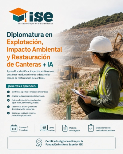 Diplomatura en Explotación, Impacto Ambiental y Restauración de Canteras + IA