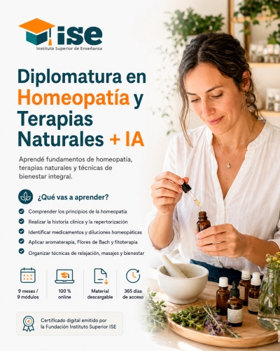 Diplomatura en Homeopatía y Terapias Naturales + IA