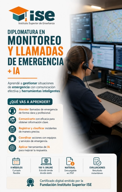 Diplomatura en Monitoreo y Llamadas de emergencia + IA