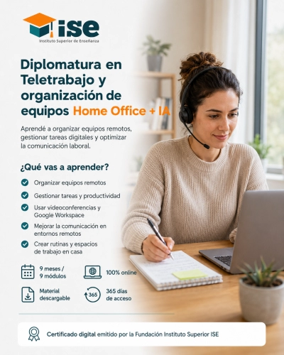 Diplomatura en Teletrabajo y organización de equipos Home Office + IA
