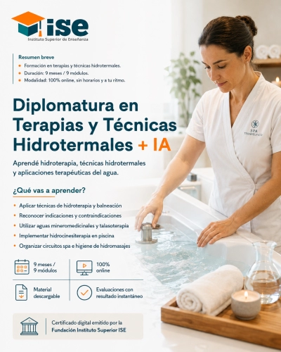 Diplomatura en Terapias y Técnicas Hidrotermales + IA