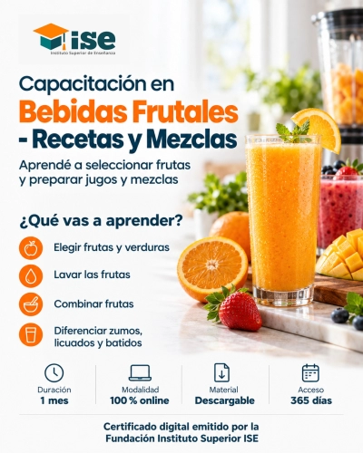 Capacitación en Bebidas Frutales - Recetas y Mezclas
