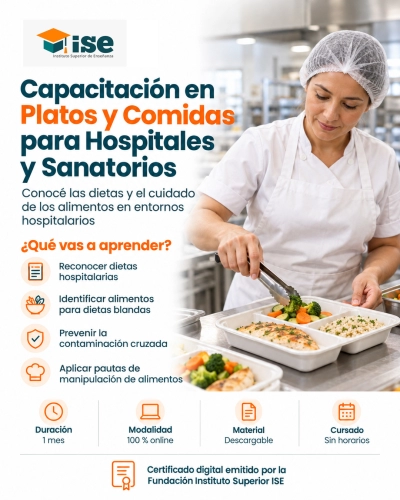 Capacitación en Platos y Comidas para Hospitales y Sanatorios